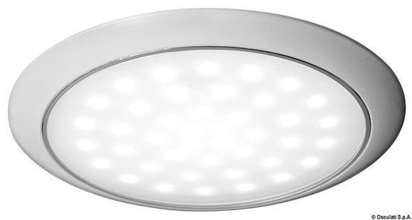 Ultra Flat LED Light White Ring 12/24V 3W 130 Width 11 Depth Replacement For Jeanneau 143795 Number 13.408.01