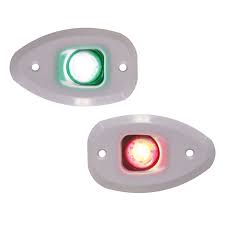 Lalizas Navigation "Micro LED 12" Starboard & Port Lights 112.5° Flush Mount White Part No 74358