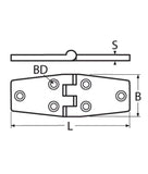 Door Hinge 100 X 38 A4 S/S Part No 82314100