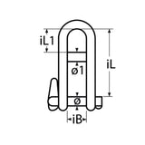 Key Shackle With Bar A4 Stainless