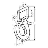 Strap Hook With Safety Snap S/S A4 Part No 814902462