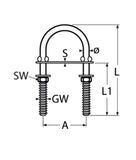 U-Bolt Eye A4 Stainless