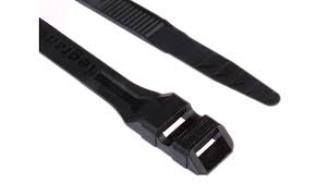 Flat Tie Raps Black Ctr265Fht
