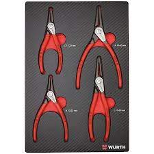 Wurth System Assortment Circlip Pliers 4 Pcs Curved Part No 0965905604