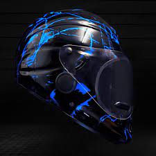 Gecko One Mk10 Full Faced Helmet Two Colour Mix (inc Visor) Part No G10FF0NETCM