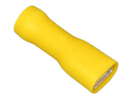 Spade Connector Yellow Female For 3MM-6.0MM2 Cable Pre-Insulated 9.50MM Part No. 0-001-19