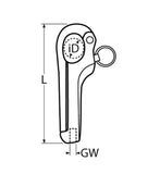 Pelican Hook with Internal Thread A4 Stainless Metric ( Various Sizes )