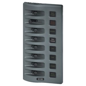 Blue Sea Waterprooth Panel IP67 8 Way Switch Panel