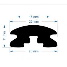 Black Bumper For Small Vessel Per Meter Part No PVC1022