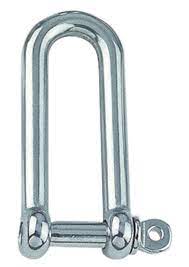 Long D Shackle With Captive Pin A4 Stainless