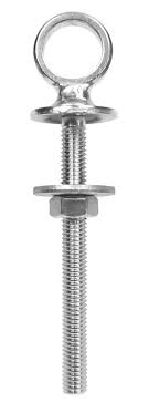 Eye Bolt with Plate and Thread A4 Stainless