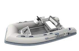 Highfield CL310 Light Aluminium Bottom Inflatable RIb Light Grey With FCT7 Console And Steering
