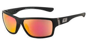 Sunglasses Dirty Dog Storm-Satin Black-Grey / Red Fusion Mirror Polarized 53345