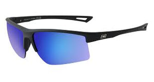 Sunglasses Dirty Dog Sport Hyper Satin Black Blue Mirror Polarised