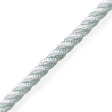 Mooring Rope 3 Strand Polyester Cabo White Per Mtr