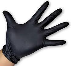 Gloves Nitrile Powder Free Black Large Pack Of 100 Part No 054532 L