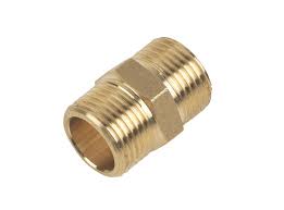"Brass" Double Nipple with Equal External Threads ( Various Sizes )