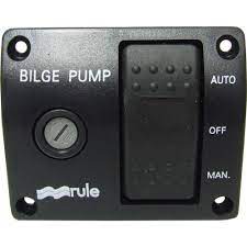Bilge Switch Rule Panel 3 Way Auto/Manual 12 V Part No 504192