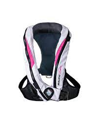 Baltic Athena 165N Auto White/Pink Ladies Life Jacket With Harness 40-120KG